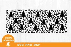 Christmas Can glass, Christmas tree,Leopard Christmas svg Product Image 2