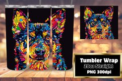 Bright Colorful Abstract Dog Wrap 20oz Design Product Image 1