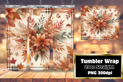 Sublimation Graphics for 20oz Tumblers , Autumn Flower Product Image 1