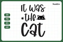Christmas Dog Bandana Quotes SVG | It Was the Cat Product Image 3