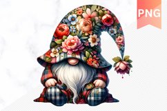 Floral Gnome Sublimation - Clipart PNG Bundle Product Image 8