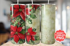 Christmas Flowers Tumbler | Christmas Tumbler Wrap Product Image 1