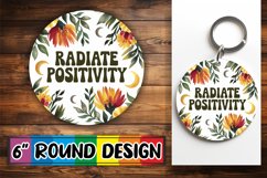 Joyful Sublimation Circle Designs, Flower Quote Product Image 1