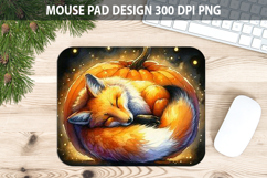 Watercolor Fox Mouse Pad Sublimation - Animal PNG Product Image 1