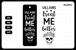 Dark Romance Bookmark Saying SVG | Villains Treat Me Better Product Image 3