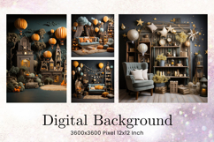 Living Room Couch Backdrops Sofa Summer Background Wallpaper Product Image 1