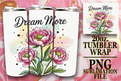 PRESENT OF HARMONY 20oz TUMBLER WRAP, Flowers Quote Product Image 1