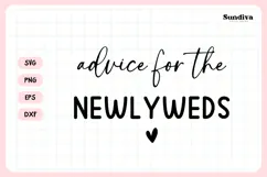 Wedding Sign Saying SVG | Advice For The Newlyweds Product Image 3
