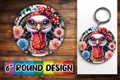 Cheerful Round Coasters PNG, Cute Animals Product Image 1