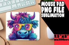 Adorable Peekaboo Cow Mouse Pad Sublimation Product Image 1