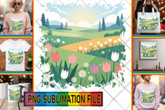 VIBRANT TOTE BAG Design Ideas PNG, Spring Product Image 1