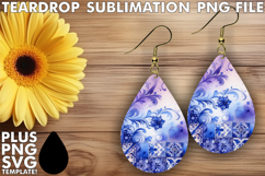 Beautiful Teardrop Earrings Ideas, Watercolor Pattern Product Image 1