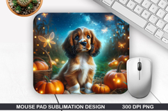 Halloween Dog Mouse Pad Sublimation, Halloween Mouse Pad PNG Product Image 1