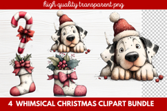 Whimsical Christmas Clipart | Cute Festive Holiday PNG Product Image 1