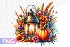 Autumn Harvest Pumpkin Sublimation - Pumpkin Clipart Design Product Image 1