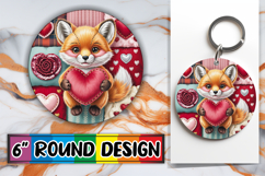 Radiant Sublimation Circle Ornaments, Valenines Animals Product Image 1