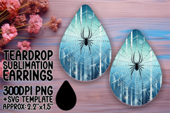 Artful Teardrop Earrings Design Template , Halloween Product Image 1