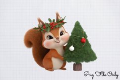 Woodland Christmas Watercolor Clipart PNG Product Image 1