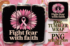 SWEET SERENITY 20oz TUMBLER WRAP, Breast Cancer Product Image 1