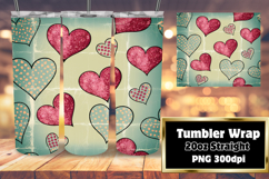 Creative 20oz Tumbler Wrap for Gifts , Heart Product Image 1