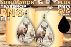 Creative Teardrop Earrings PNG, Christmas Product Image 1