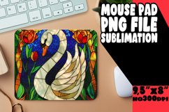 Stunning Stained Glass Birds Design Mouse Pad Product Image 1