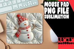 Snowman Wonderland Sublimation Mouse Pad - Holiday Delight Product Image 1