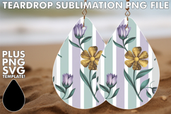FUN Teardrop Earrings Gift Ideas, Gold Flower Product Image 1