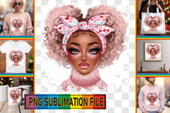 Fun Tote Bag Art PNG, Afro Girl Product Image 1