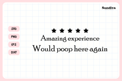 Funny Bathroom Sign Saying SVG | Amazing Experience Product Image 3