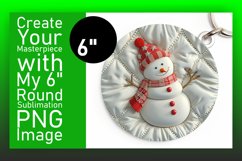 Snowman Wonderland Sublimation Round Design Holiday Product Image 1
