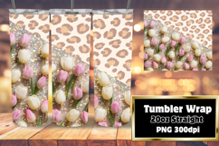 Unique Tumbler Sublimation Design , Leopard Print Product Image 1