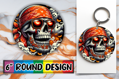 Blissful Round Ornaments Design PNG, Skull Product Image 1