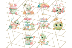 Alien Vacation Clipart PNG, Cute Summer Galaxy Art Clip Art Product Image 6