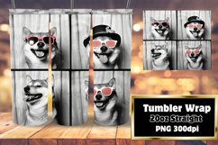 Vibrant Funny Dog Portraits Tumbler Wrap Product Image 1