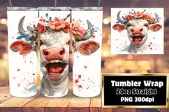 Happy Farm Cow Tumbler Sublimation - 20oz Product Image 1
