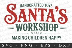HanCrafted Toys Santa&#039;s Work Shop Svg | Christmas svg Product Image 1