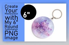 Floral Circle Round Keychain Design Bright Patterns Product Image 1