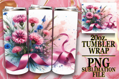 Cheerful escapes 20oz tumbler wrap, Flowers Product Image 1
