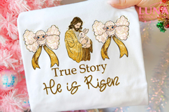He Is Risen Preppy Gold Foil Easter Png Easter Png Product Image 5