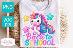 Cute back to school shirt PNG, Teacher sublimation unicorn Product Image 4