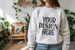 White Gildan 18000 Sweatshirt Model Mockups, Product Image 1