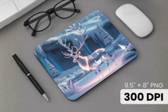 Winter Wonderland Snowflake PNG, Icy Tree Mouse Pad Design Product Image 1