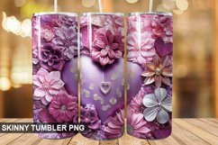 3D Valentine's Day Tumbler Design | Sublimation Wrap 20 Oz Product Image 1