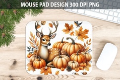 Watercolor Deer Mouse Pad Sublimation - Animal PNG Product Image 1