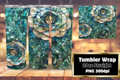 Abstract Mosaic Flower Tumbler Wrap Sublimation 20oz Product Image 1