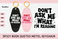 Spicy Book Lover Motel Keychain SVG - Don't Ask Me Product Image 1