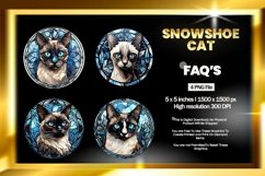 Snowshoe Cat Stained Glass - 04 Variations Product Image 1