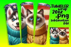 Custom 20oz Tumbler Gift Design , Dog and cat Product Image 1