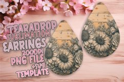 Classic Retro Floral Earring Design Variety PNG Product Image 1